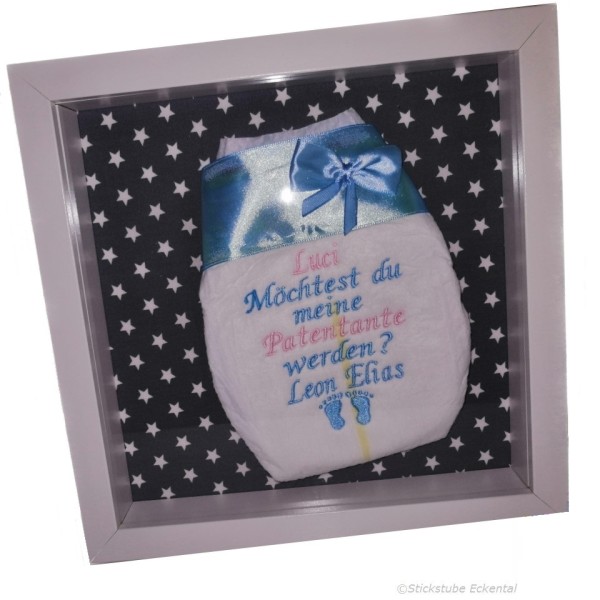 Windel Taufe Patentante mit Wunschname